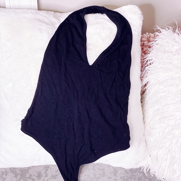 ASOS Black Halter-neck Bodysuit - Picture 2 of 5